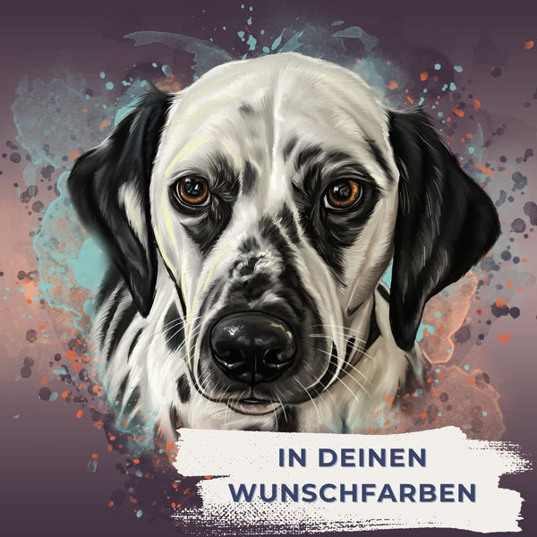 Handgemaltes Haustierportrait auf XXL-Leinwand im Ink Stil