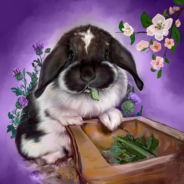 Handgemaltes Haustierportrait auf XXL-Leinwand im Naturalistischen Stil