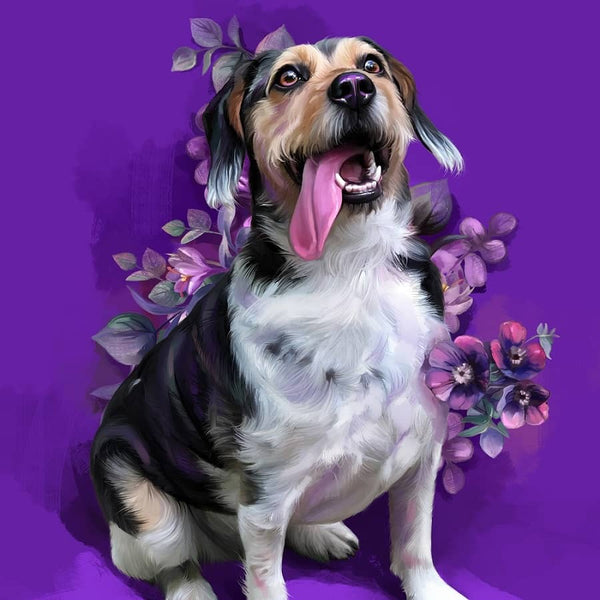 Handgemaltes Haustierportrait als Digitale Datei im Naturalistischen Stil