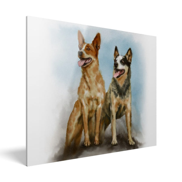 Handgemaltes Haustierportrait auf Acrylglas im Wasserfarben Stil