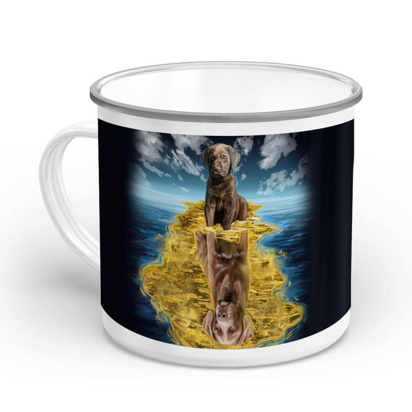 Handgemaltes Haustierportrait auf hochwertiger Tasse im Double Stil