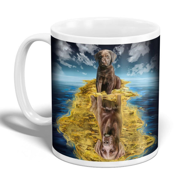 Handgemaltes Haustierportrait auf hochwertiger Tasse im Double Stil