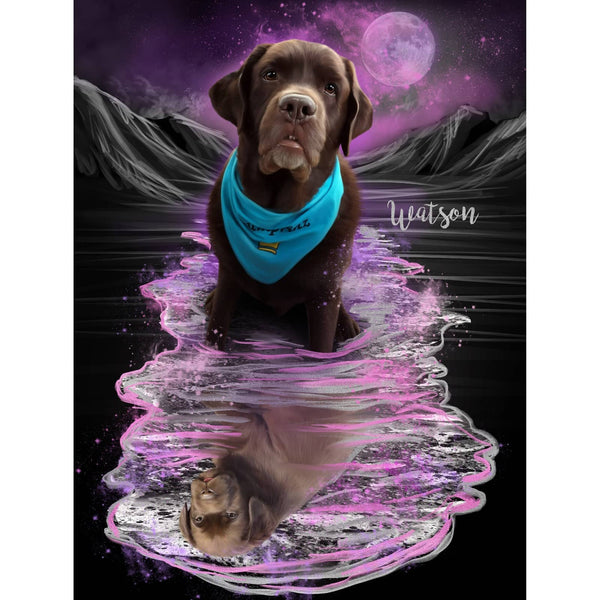 Handgemaltes Haustierportrait auf Premium Leinwand im Double Stil