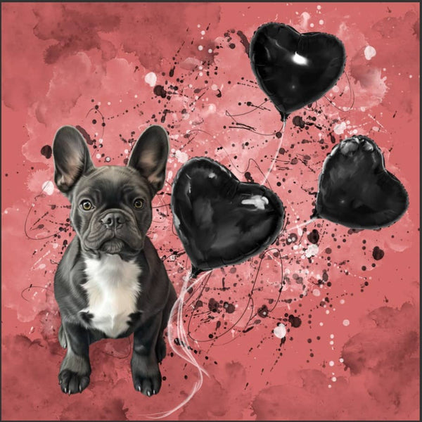 Handgemaltes Haustierportrait auf hochwertiger Tasse im Love Stil