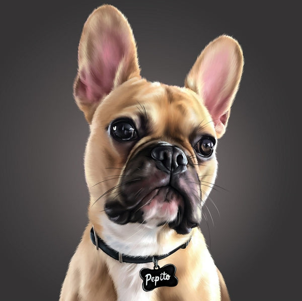 Handgemaltes Haustierportrait auf XXL-Leinwand im Realistischen Stil