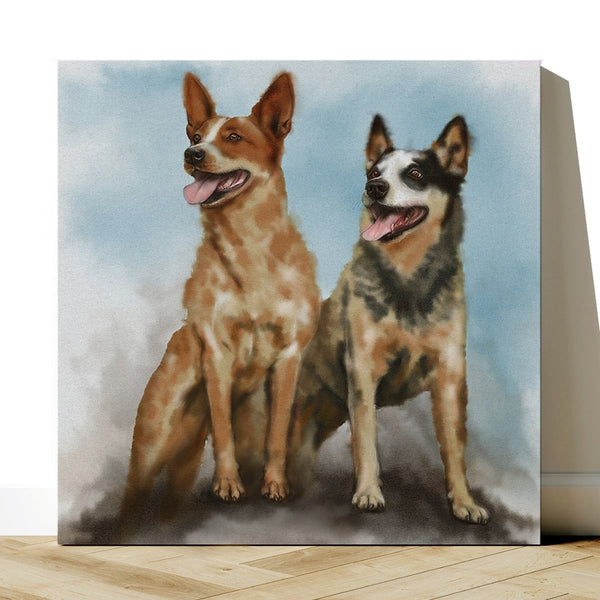 Handgemaltes Haustierportrait auf Premium Leinwand im Wasserfarben Stil