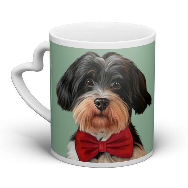 Handgemaltes Haustierportrait auf hochwertiger Tasse im Realistischen Stil