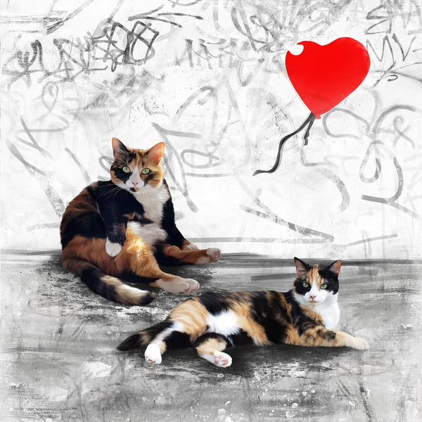 Handgemaltes Haustierportrait auf Acrylglas im Streetart Stil