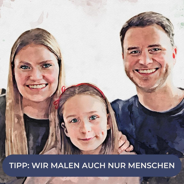 Handgemaltes Haustierportrait auf Premium Kuschelkissen im Wasserfarben Stil