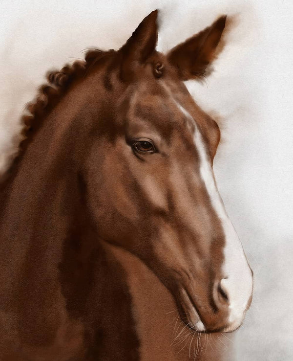 Handgemaltes Haustierportrait auf XXL-Leinwand im Wasserfarben Stil