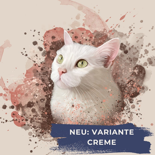 Handgemaltes Haustierportrait auf hochwertiger Tasse im Ink Stil