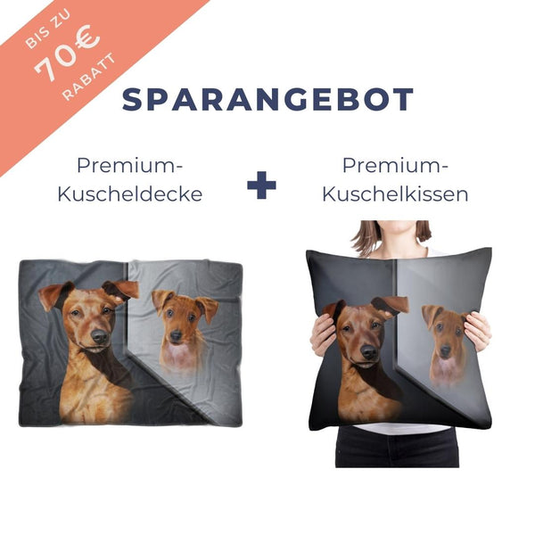 Kuschelpaket aus Decke und Kissen im Spiegel Stil