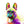 Handgemaltes Haustierportrait auf Handtuch im Colourful Stil