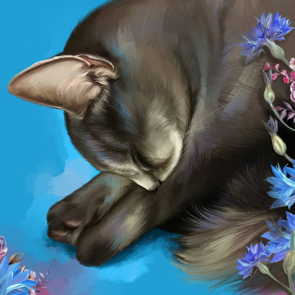 Handgemaltes Haustierportrait auf XXL-Leinwand im Naturalistischen Stil