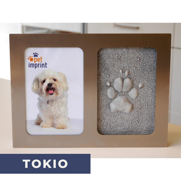 Pfotenabdruck Bilderrahmen Pet-Imprint mit Gipsset für 3D-Abdruck
