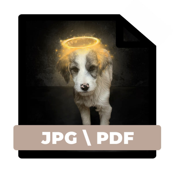 Handgemaltes Haustierportrait als Digitale Datei im Halo Stil