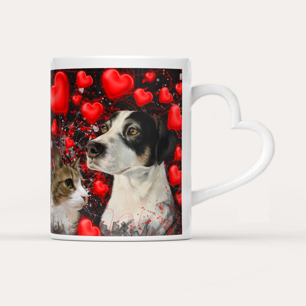 Herz-Tasse mit deinem Kunstwerk geschenkt