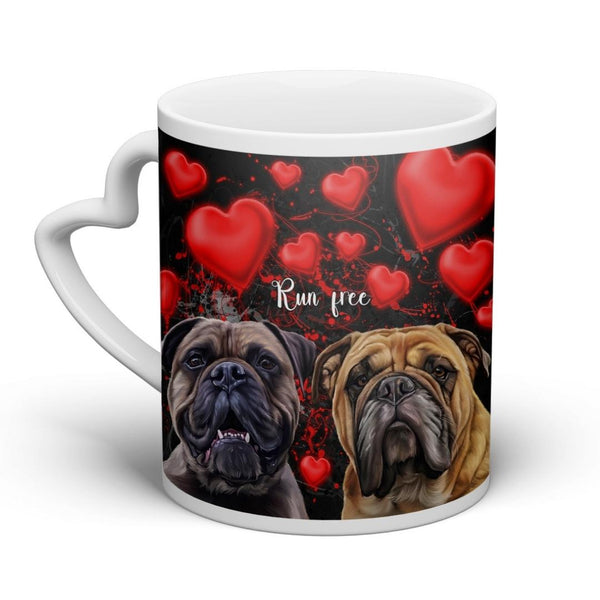 Handgemaltes Haustierportrait auf hochwertiger Tasse im Love Stil