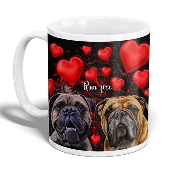 Handgemaltes Haustierportrait auf hochwertiger Tasse im Love Stil