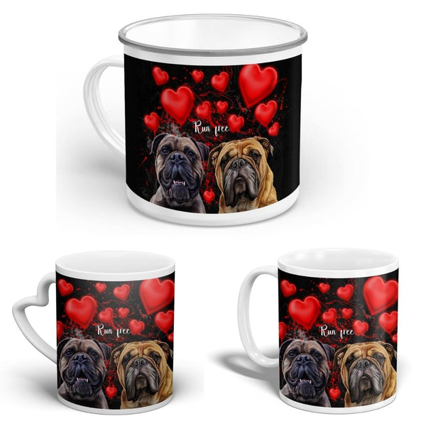 Handgemaltes Haustierportrait auf hochwertiger Tasse im Love Stil