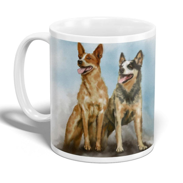Handgemaltes Haustierportrait auf hochwertiger Tasse im Wasserfarben Stil